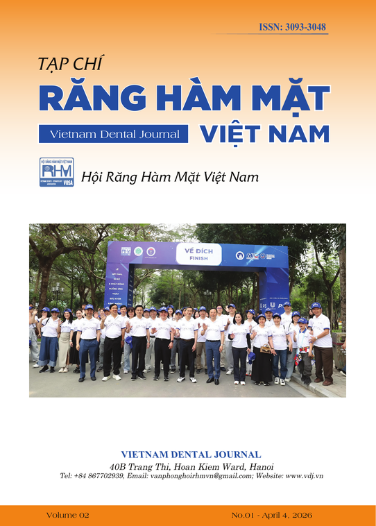 					Xem Tập 2 Số 1 (2026): TẠP CHÍ RĂNG HÀM MẶT VIỆT NAM TẬP 2- SỐ 1-THÁNG 04-2026
				